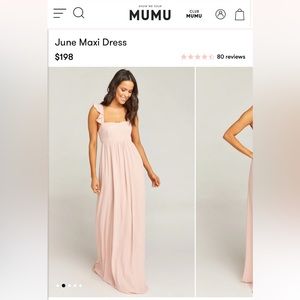 Show Me Your Mumu- June Maxi dress in Dusty Blush Crisp